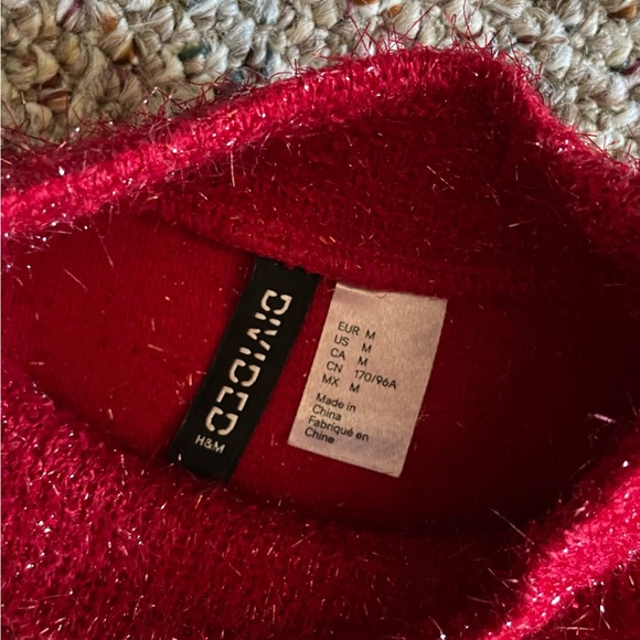 Red glittery cropped sweater - Picture 4 of 4